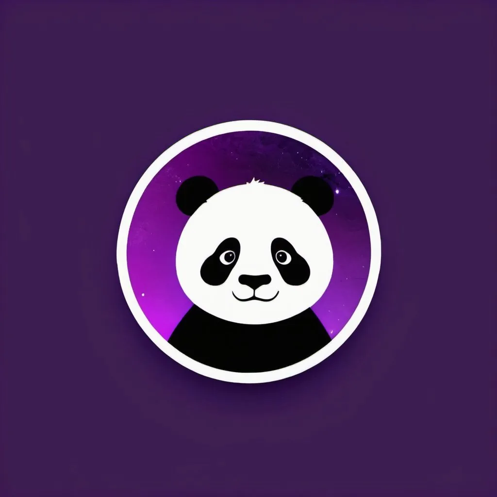 Prompt: 'IMB Creates' logo with a deep purple background and a small animated panda