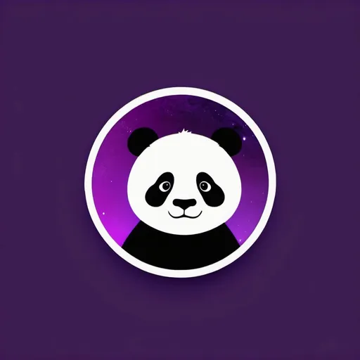 Prompt: 'IMB Creates' logo with a deep purple background and a small animated panda