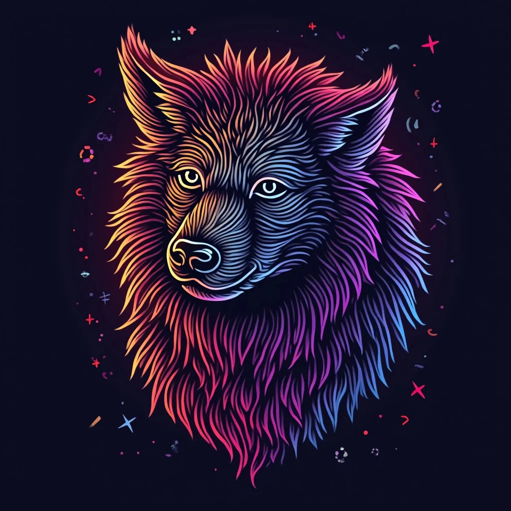 Prompt: Generates beautiful neon tee shirt designs 
