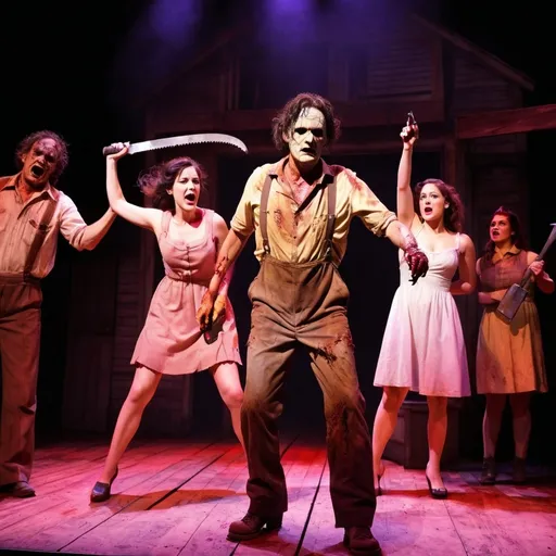 Prompt: Texas chainsaw massacre: the Broadway musical