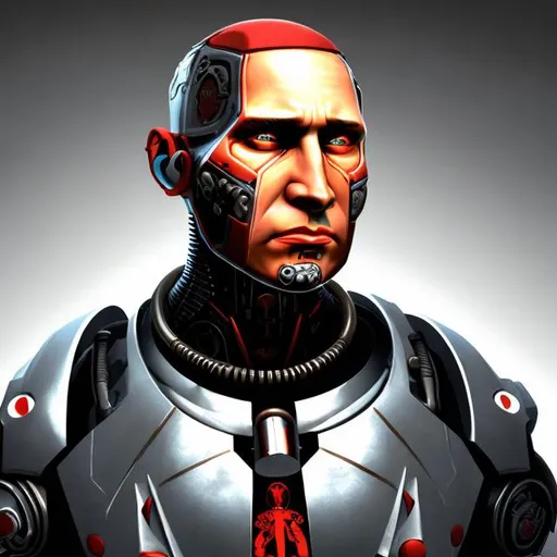 Prompt: Cyborg Putin Stylized art character game

