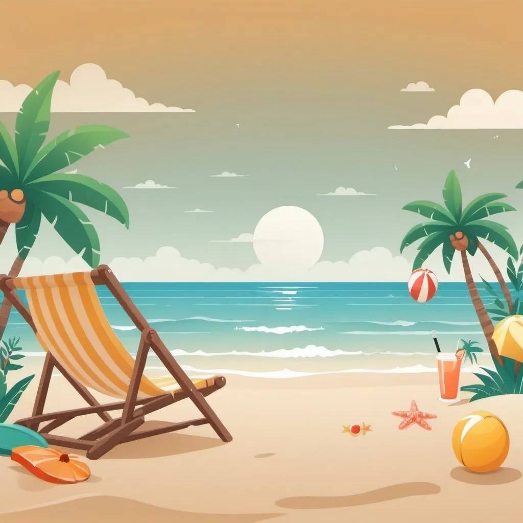 Prompt: Summer Vacation themed Javascript beginner workshop ppt slide background for first slide