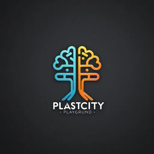 Prompt: Create a cool logo for my website: Plasticity Playground. So the logo should be cool and minimal, but should also look sort of like a brain and sort of like a playground.