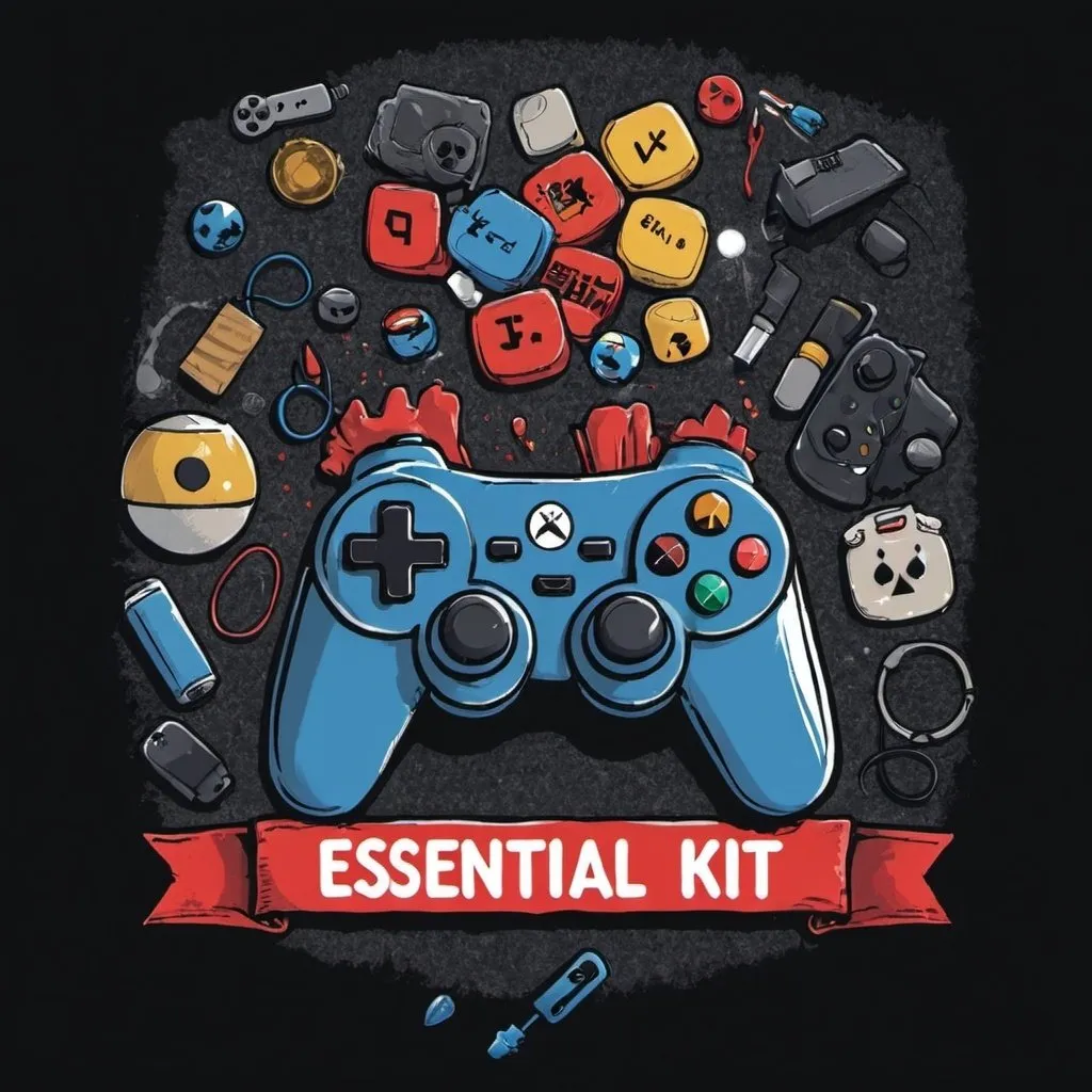 draw me an art for a t-shirt for a gamer guy, which...