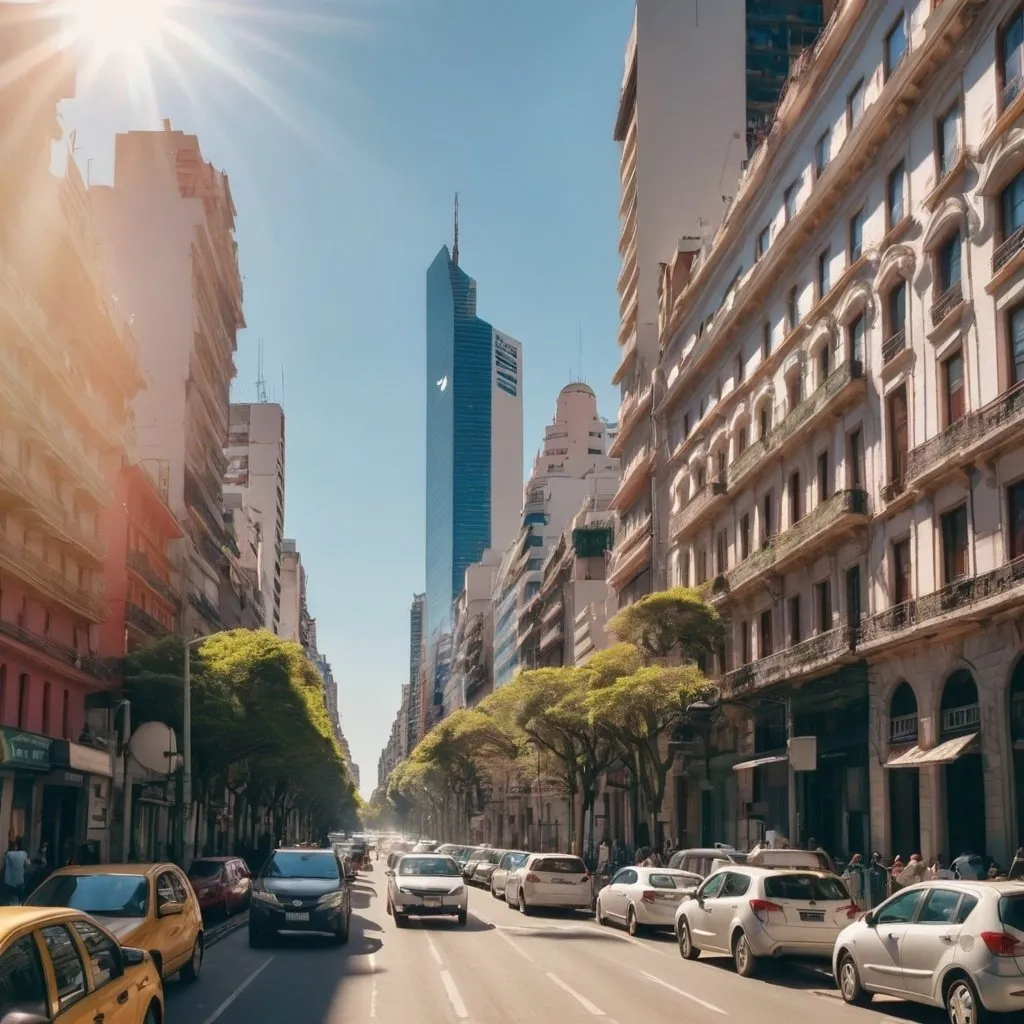 Prompt: a sunny day on Buenos Aires city