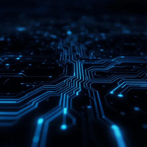 Prompt: "Futuristic circuit board background, glowing blue neon lines, dark tech theme, abstract digital pattern, high-tech design, sparkling lights, cyberpunk aesthetic"
"Abstract technology background, blue circuit connections, dark gradient, glowing nodes, futuristic digital art, sleek modern design"
"Cyber circuit pattern, dark blue backdrop, neon glowing lines, high-tech interface, futuristic electronic design, subtle light effects"
"Digital circuit board, dark sci-fi background, blue glowing wires, abstract tech pattern, modern minimalistic design, illuminated nodes"
"Futuristic tech background, blue neon circuitry, dark space theme, glowing digital network, high-resolution abstract design"