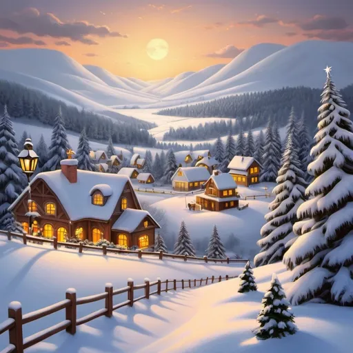 Prompt: christmas landscape