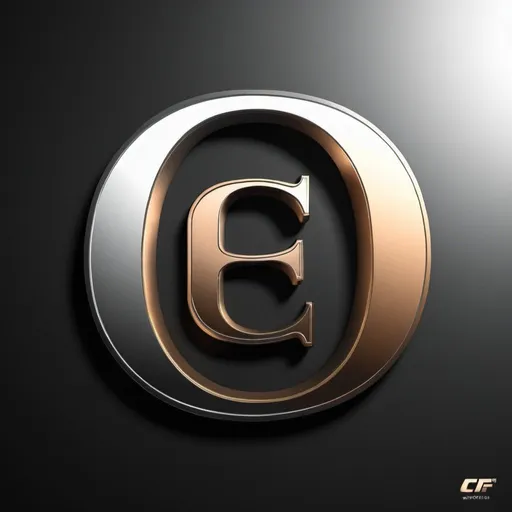 Prompt: in Metallic the word C F logo 4k