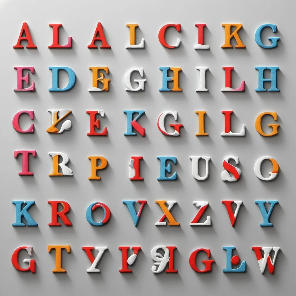 Prompt: All English alphabets creatively 