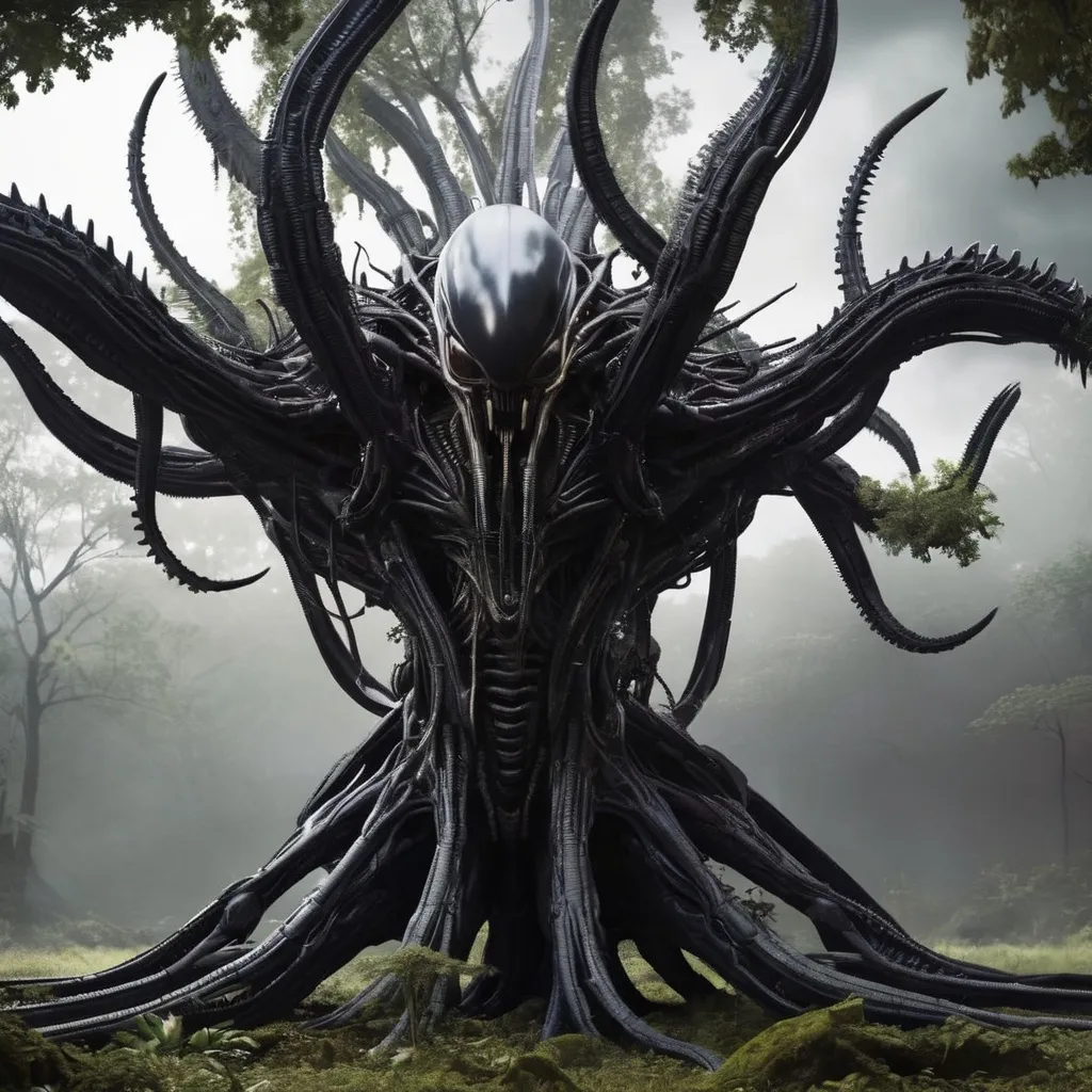 Prompt: Xenomorph tree