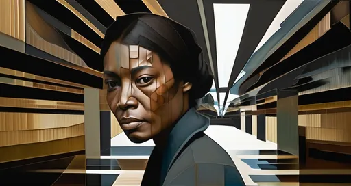 Prompt: oil paint head shoulders woman Visible strokes,rough edges,muted colors.Warm lighting neutral backdrop