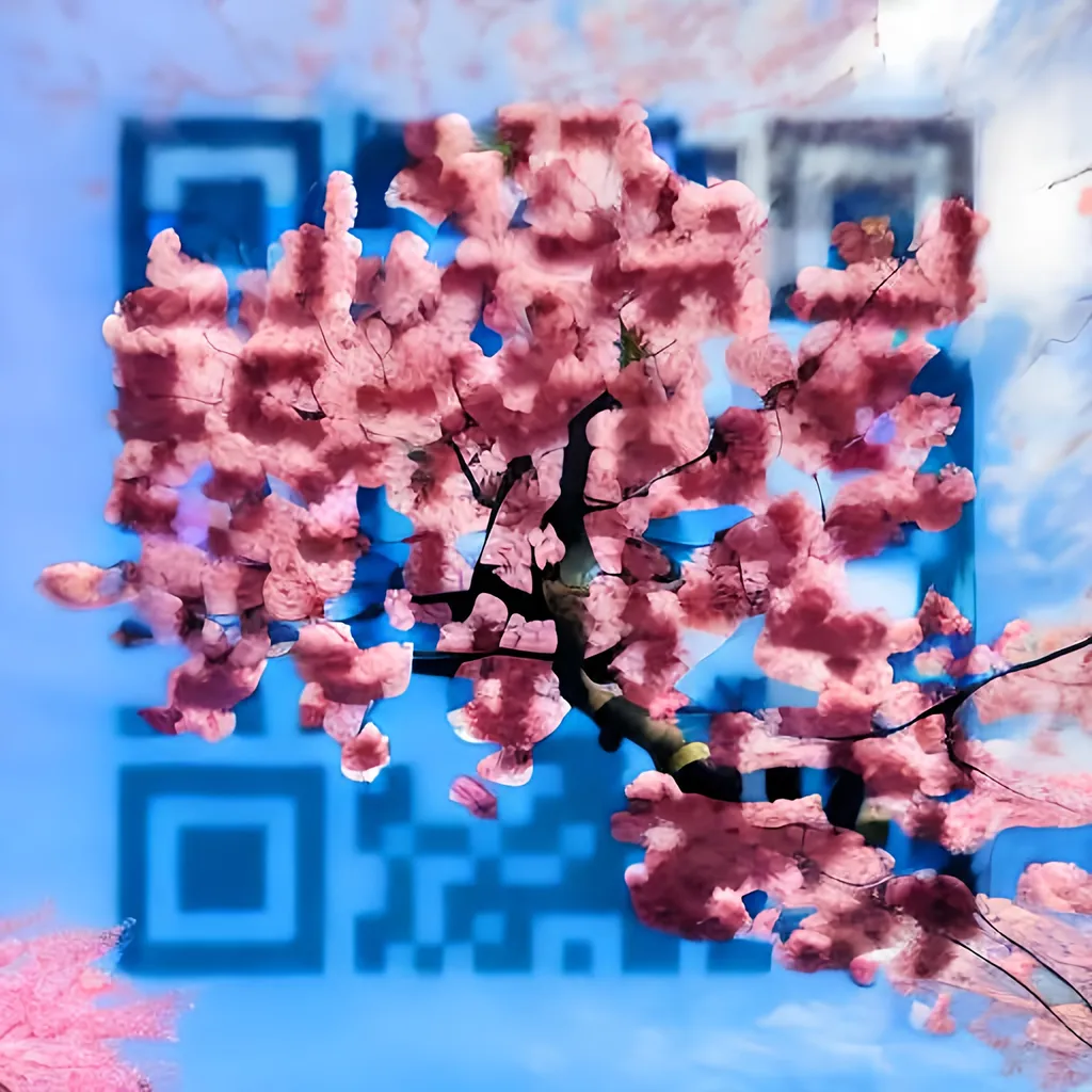 Prompt: sakura tree, sky background
