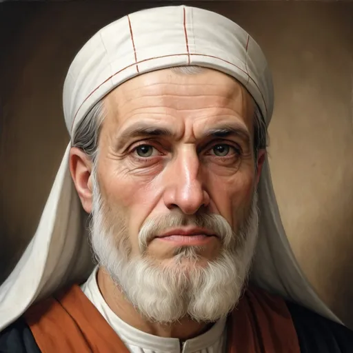 Prompt: Lifelike photo realistic portrait of Tertullian