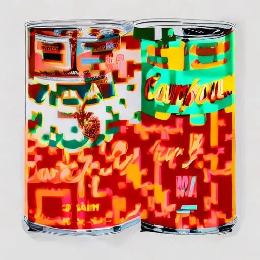 Prompt: andy warhol can of tomato soup