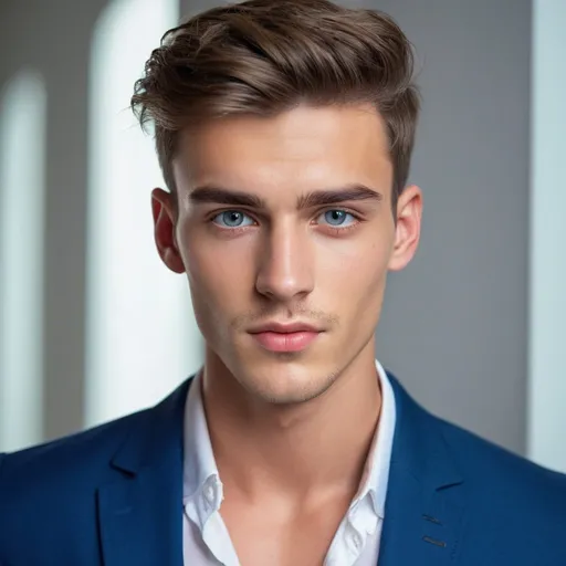 Prompt: Young British-European male model, 8K, handsome, stylish, professional photoshoot, high-end fashion, detailed facial features, realistic skin texture, vibrant colors, modern and sleek, professional lighting, high quality, fashion photography, detailed eyes, trendy, stylish, European, polished, artistic, crisp, vibrant lighting