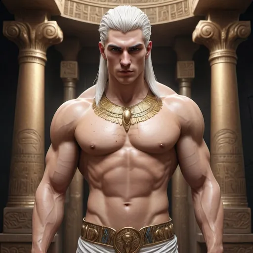 Prompt: {{{{highest hyper quality full body splash art masterpiece, hyperrealistic, hyperrealism, {{young white male character, King of Vampire gods}}, {{Ancient Egypt Background}} intricately hyperdetailed, hyperrealistic intricate details, muscular muscle definition male body,, perfect face, perfect body, thick hairy armpits, perfect anatomy, perfect composition, approaching perfection, white hair, Detailed and Intricate, Detailed Render, 3D Render, Unreal Engine, by , Concept Art}}}}