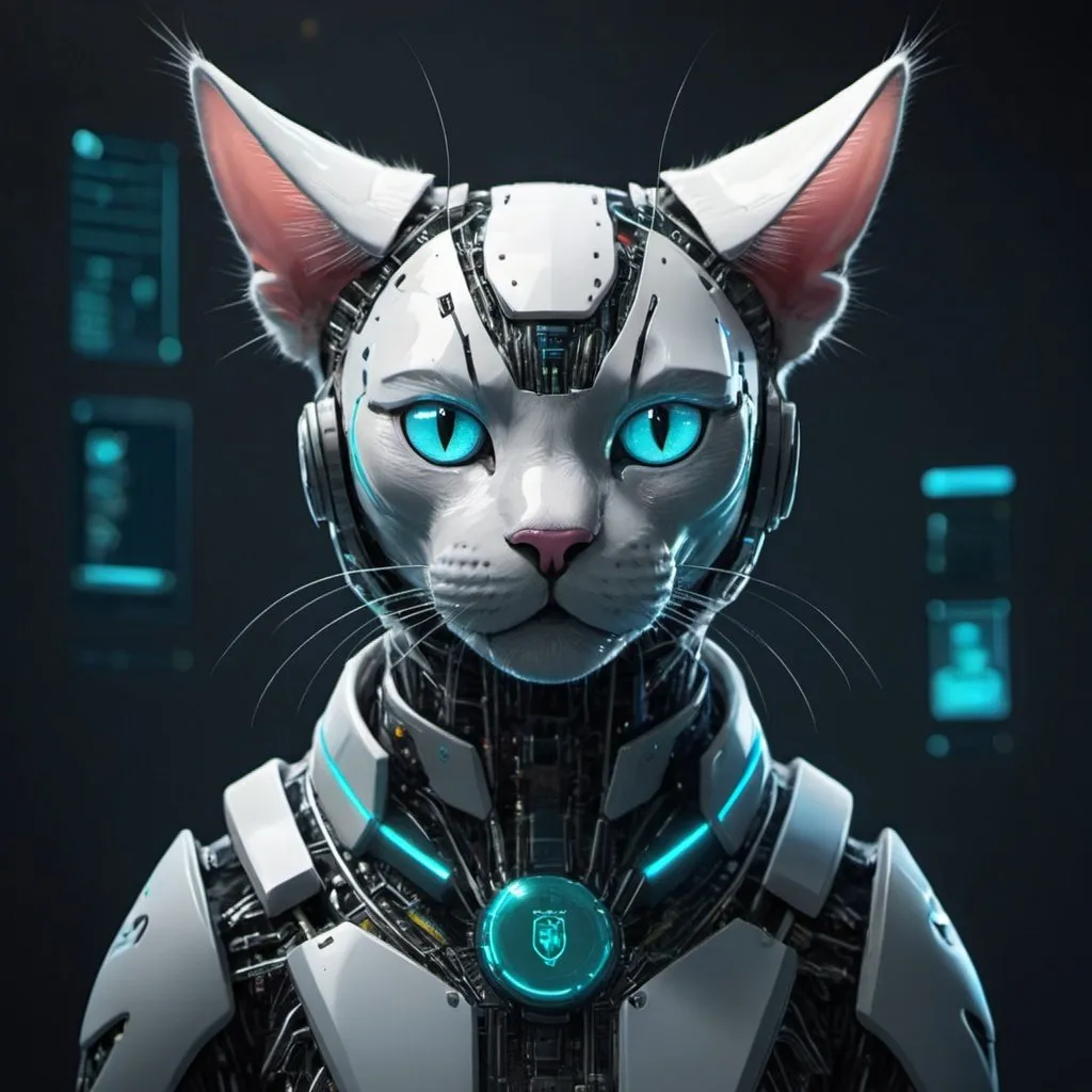 Prompt: a cyber cat