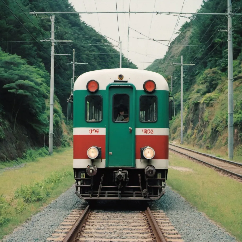 Prompt: Music album post. The album is called “Train of Yesterday”. In low emotions and looks vintage like 90’s Japan music album.