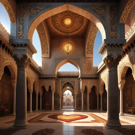 Prompt: Photorealistic image of the heart of al-Andalus, where the sun kissed the earth with fiery passion during Blackamoors rule. Historical accuracy, high-definition, photorealism, opulence, grandeur, regal attire, ornate architecture, historical setting, detailed faces, rich colors, luxurious lighting