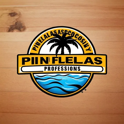 Prompt: logo for a company named Pinellas county professionals a construction company that specializes in pools