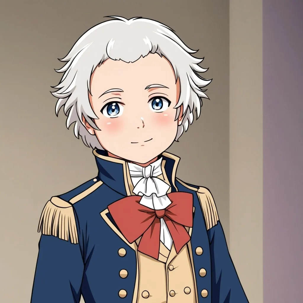 Prompt: John Adams as a cute Anime boy