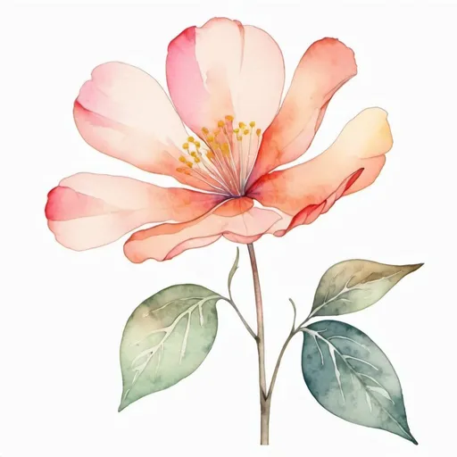 Prompt: Large flower, no leaves, no stem, watercolor style