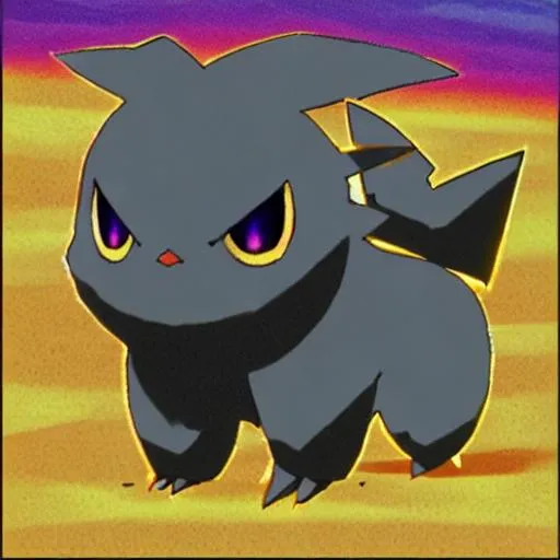 Prompt: A dark type pokemon