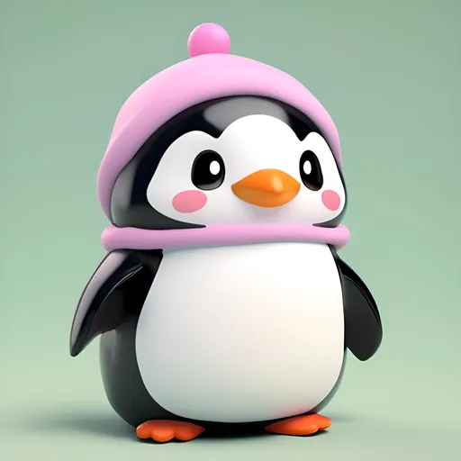 Prompt: <mymodel> a 3d render of a kawaii penguin