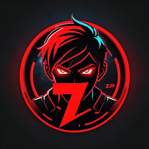 Prompt: This is a gaming logo that features the name " PARTH GAMING Z" in a futuristic font and a neon Red color. and Boy Anime avtar, The logo also has a stylized controller icon and a YouTube play button in the background. The logo is designed to be attractive and eye-catching, and to appe