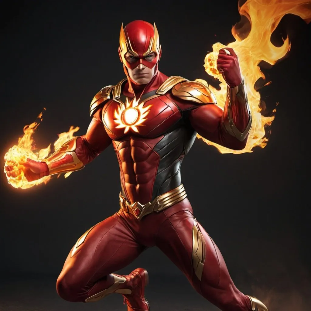 Prompt: A new superhero with fire based powers
