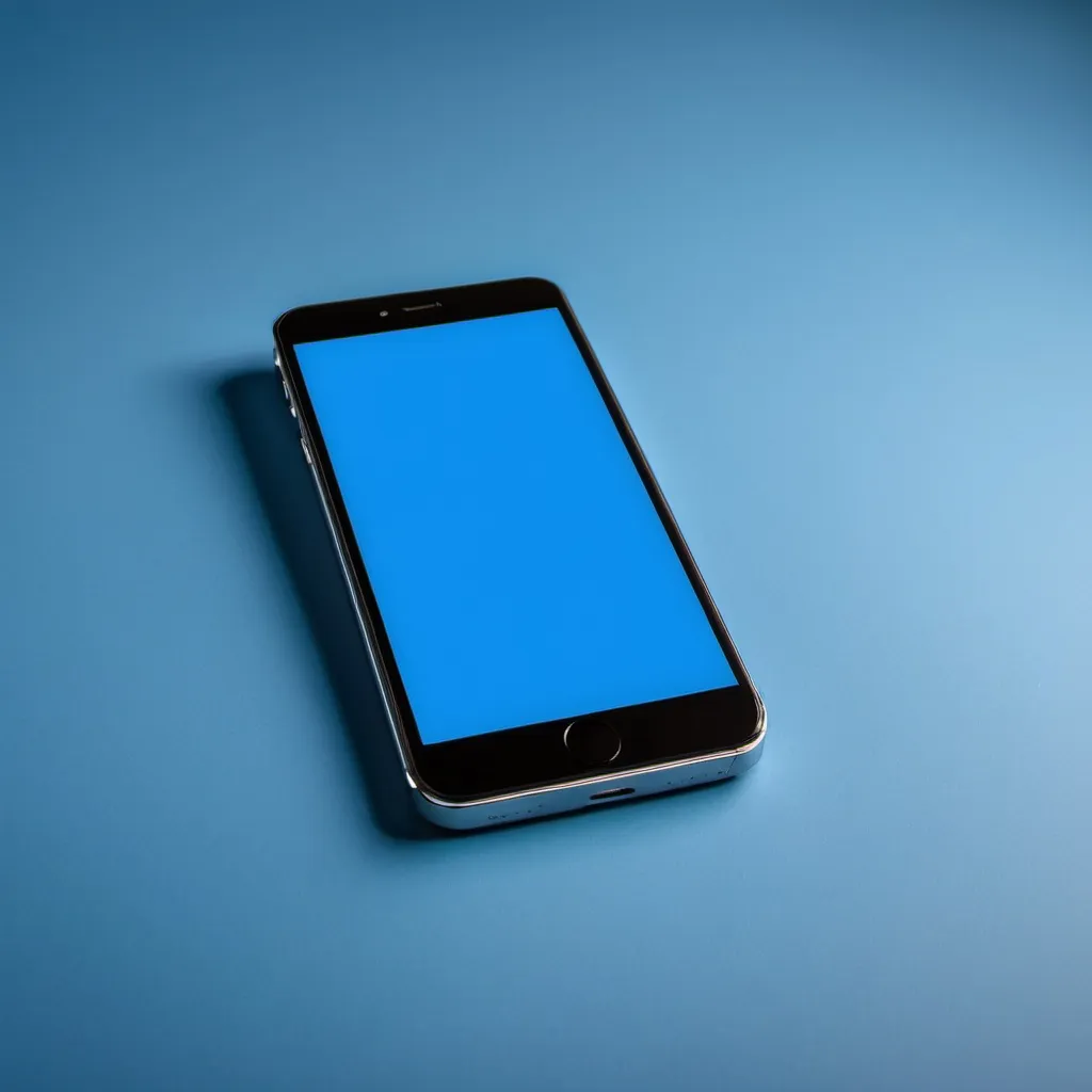 Prompt: Mobile with a blue background