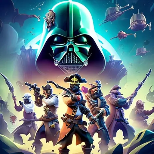 Prompt: sea of thieves star wars Collab


