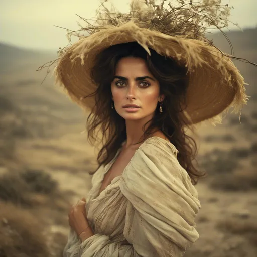 Prompt: <mymodel>A woman portrait in Midjourney  style, Penélope Cruz