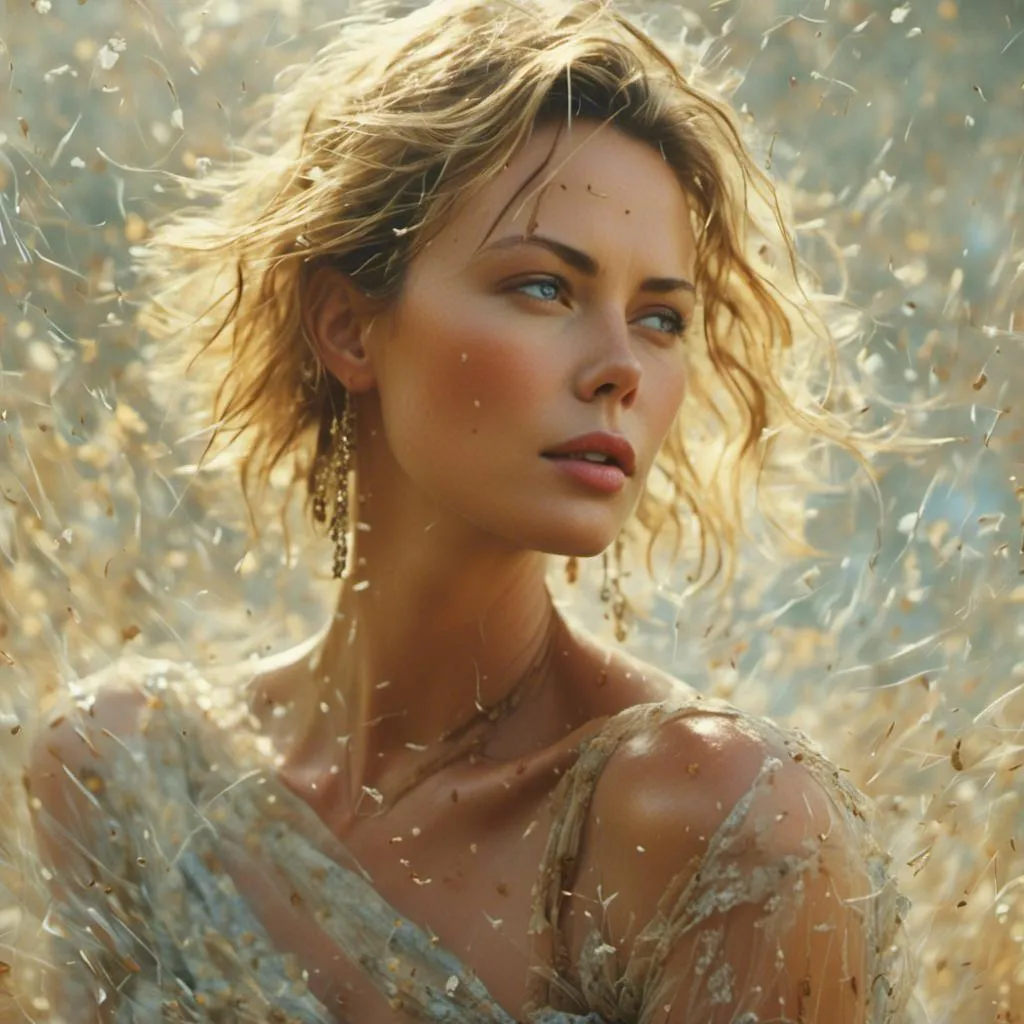 Prompt: <mymodel>A woman portrait in Midjourney  style, Charlize Theron