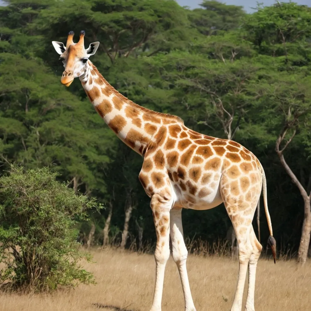 Prompt: Giraffe. In the wild
