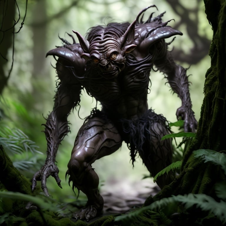 Prompt: a tiny alien troll, D&D, black and brown, rainforest in background, watercolor :: masterpiece :: biological :: muted brush stroke :: by Ruan Jia :: by Travis Charest :: by Yoji Shinkawa :: elaborate :: intricate :: hyper detailed :: 8k resolution :: concept art :: dynamic lighting :: Splash Screen art :: deep colors :: zoom out :: wide angle lens