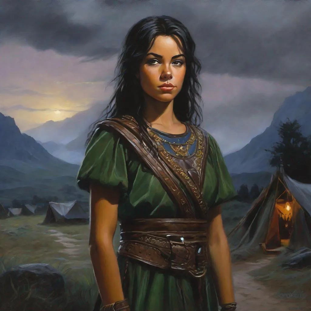 A D&d 2e Style Character Portrait, Oil Painting, Of 