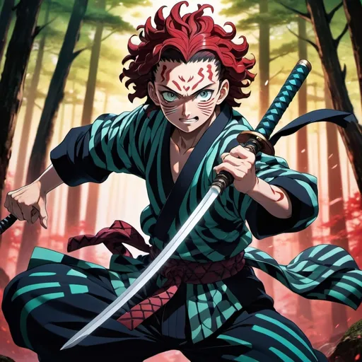 Prompt: tanjiro trong kimetsu no yaiba
