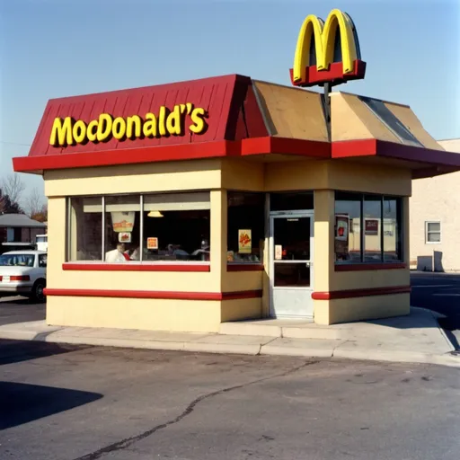 Prompt: a old mcdonald's  from the 1990's