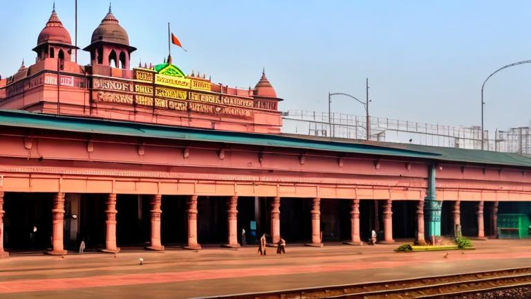 Prompt: Indian Railway Station