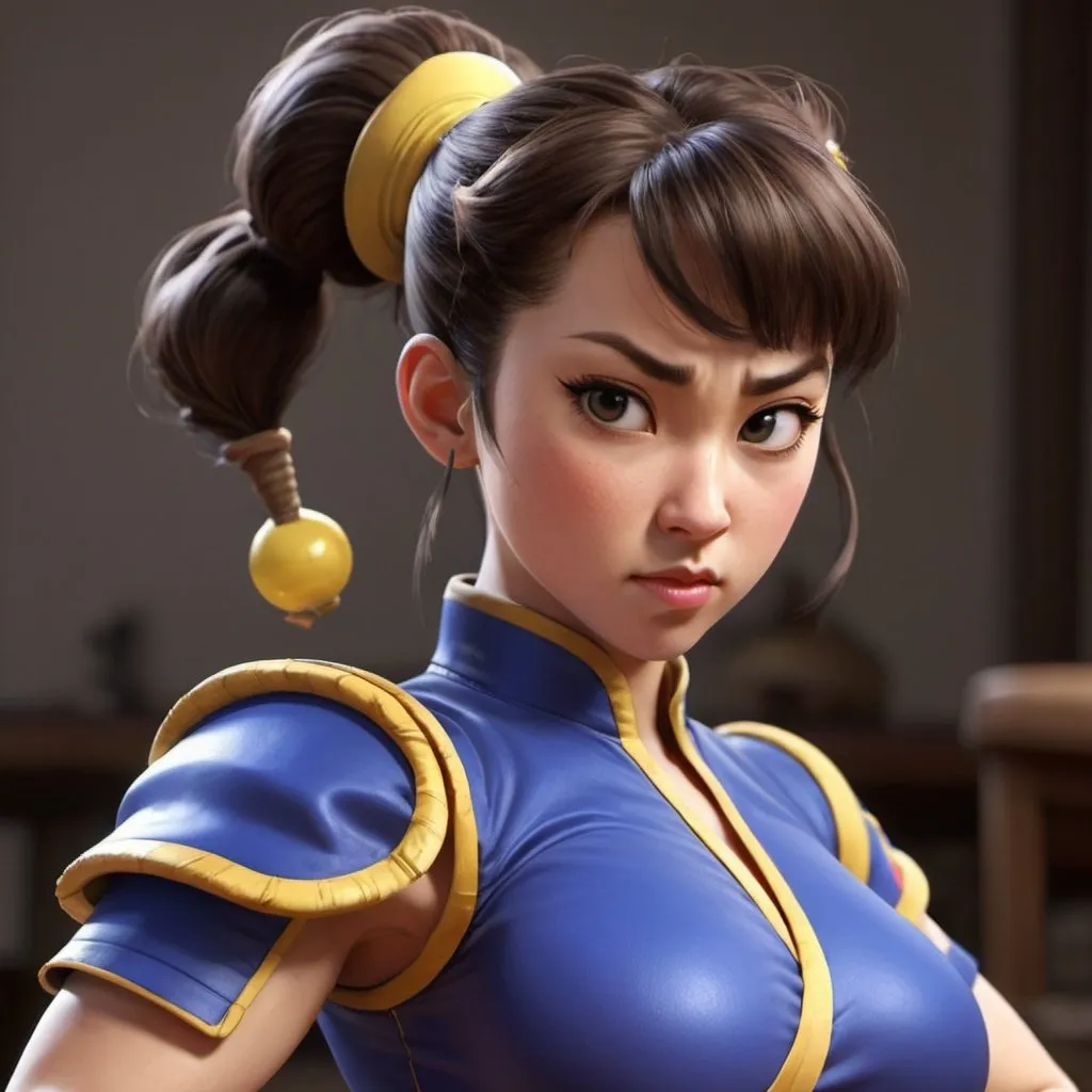 Prompt: Chun li Pixar style