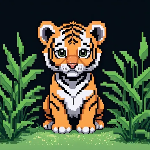 Prompt: 
baby tiger pixel art
