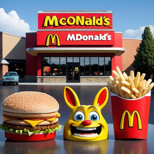 Prompt: McDonalds as Disney Pixar poster