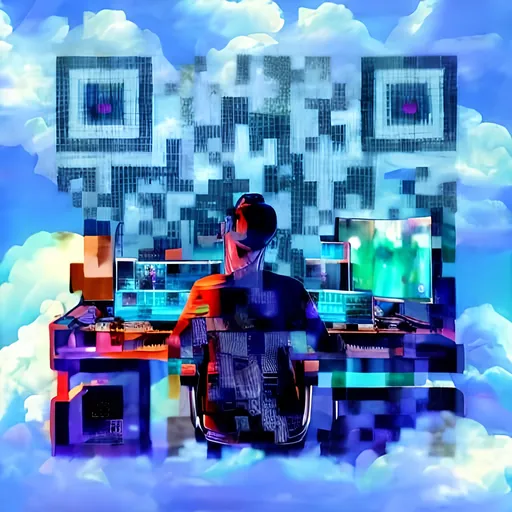 Prompt: Music producer in the clouds.
