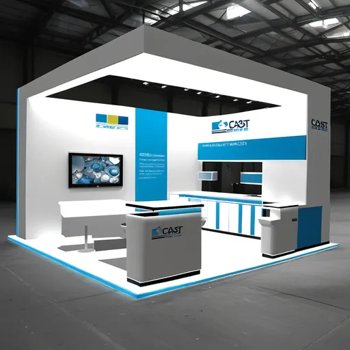 Prompt: Exhibition booth for cast acrylic sheet manufacturer 