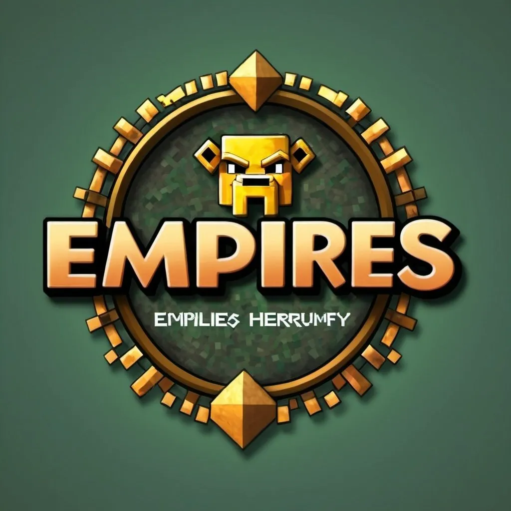 Prompt: bitte erstelle ein cooles rundes logo für meinen minecraft server mit einem schriftzug um es herum der schriftzug ist das  „Empires SMP“