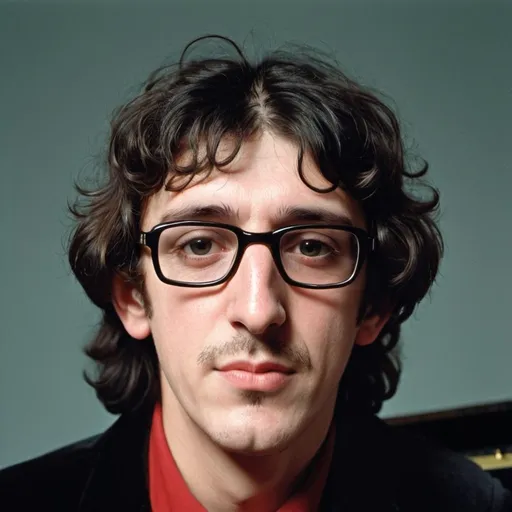 Prompt: young rock star charly garcia playing the piano and dreaming