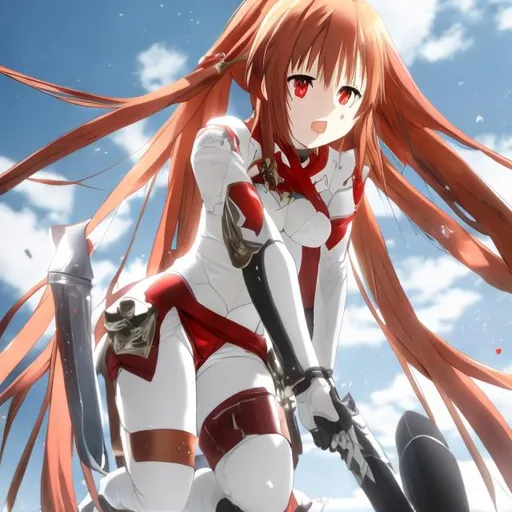 Prompt: asuna wearing white boots was dead in the battlefield;lay down ;blood;