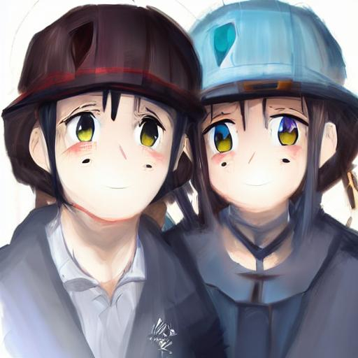 Prompt: anime portrait of a {character}, anime eyes, two miner work in quarry , in re:Zero style, concept art, digital painting, looking into camera, square image
