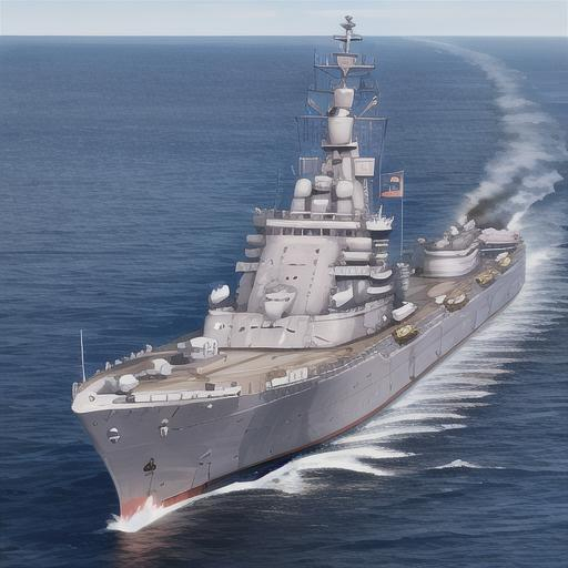 Prompt: navy battleship
